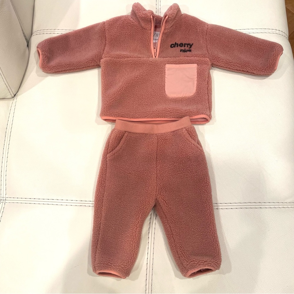Cozy Zara Teddy Sweatsuit Pink